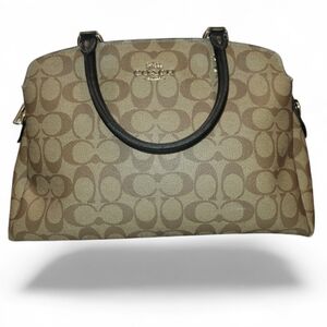 Vintage Coach Lillie Signature Carryall In Signatue Canvas Gold Tone Hardware